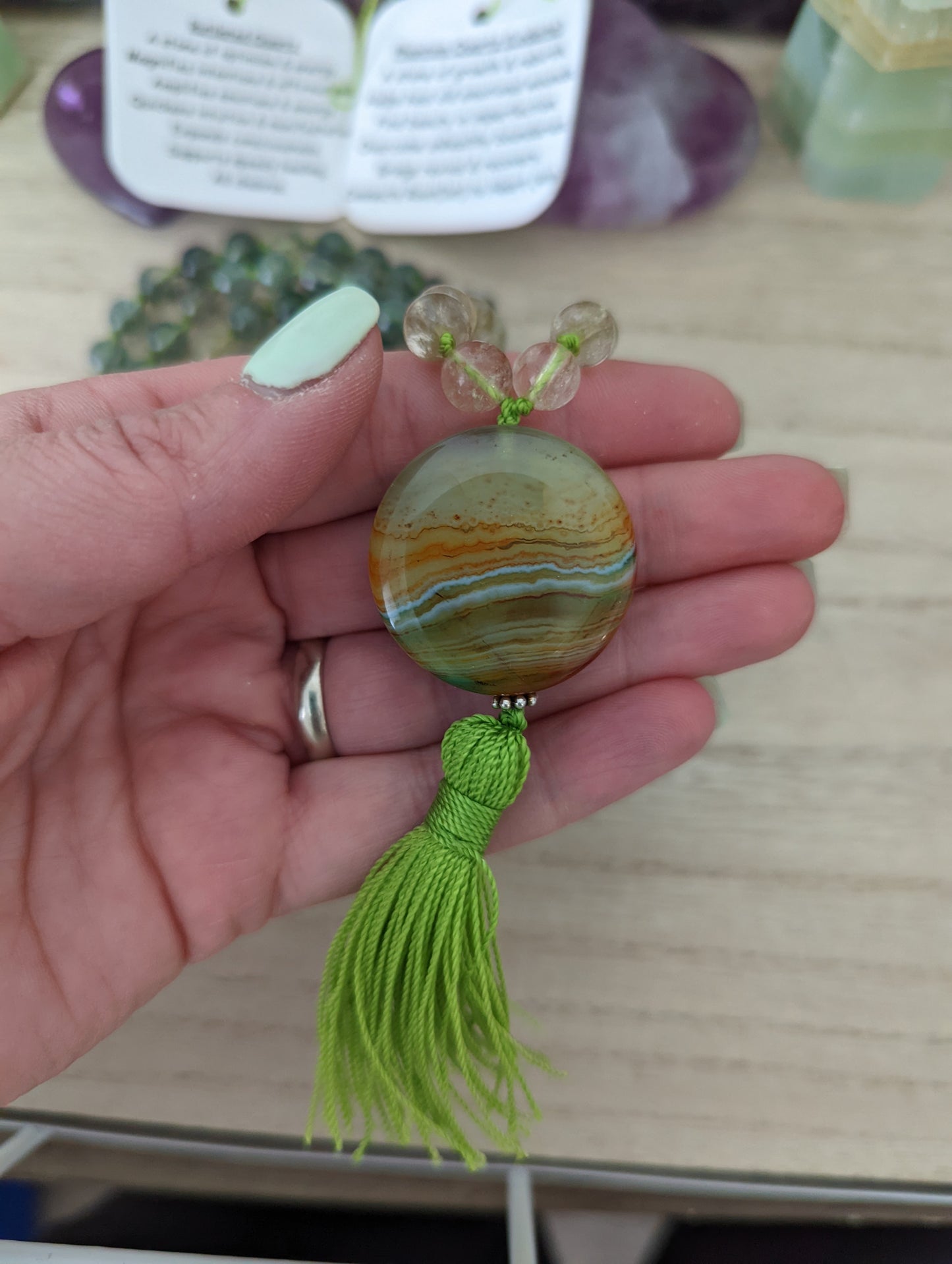 Spryte mala: phantom quartz & rutilated quartz!