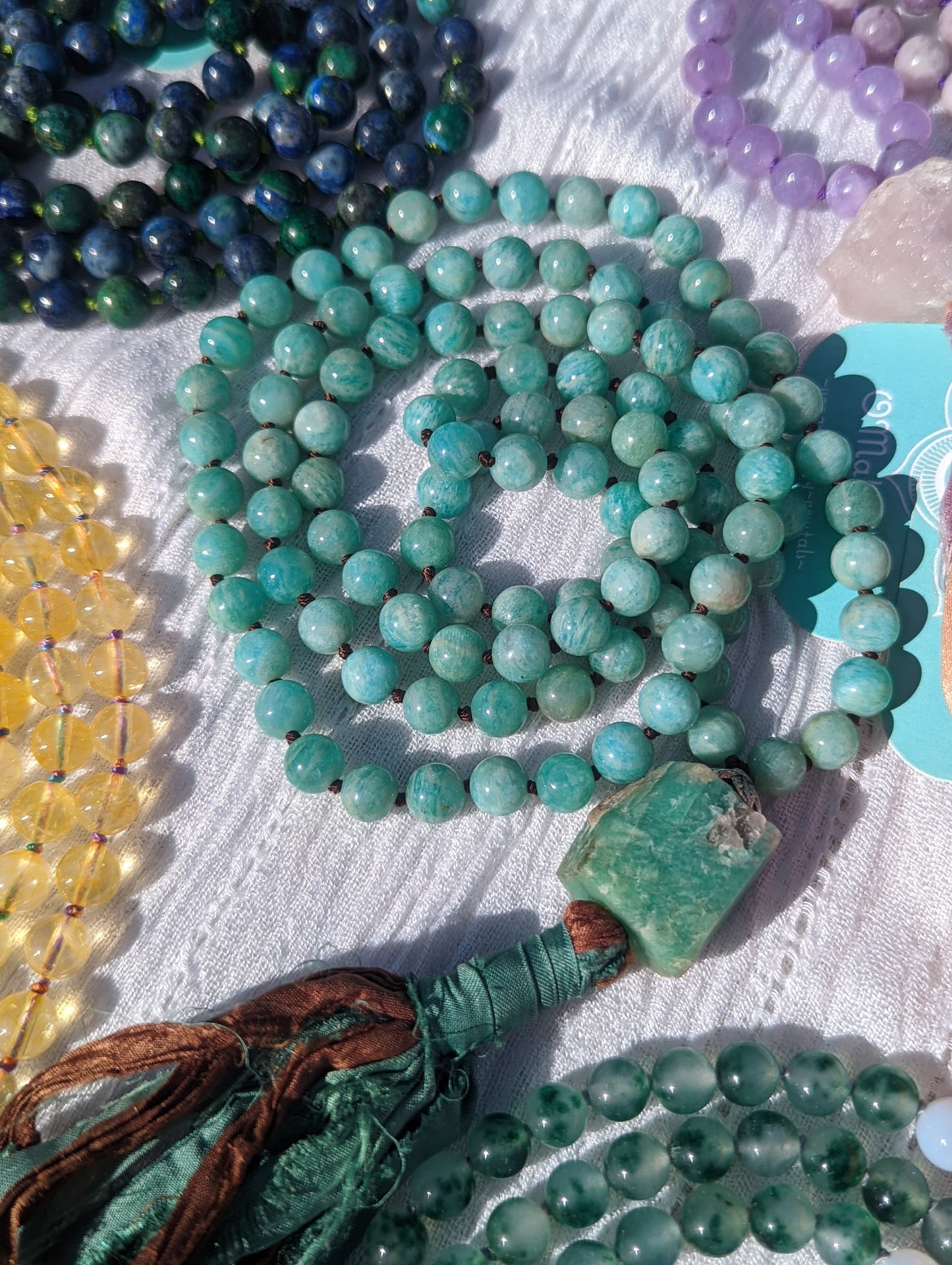Amazonite 108 bead mala