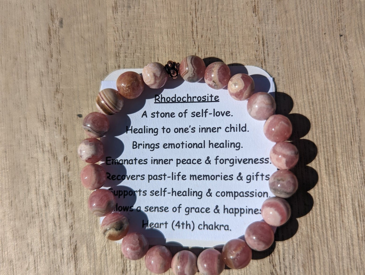 Rhodochrosite bracelet