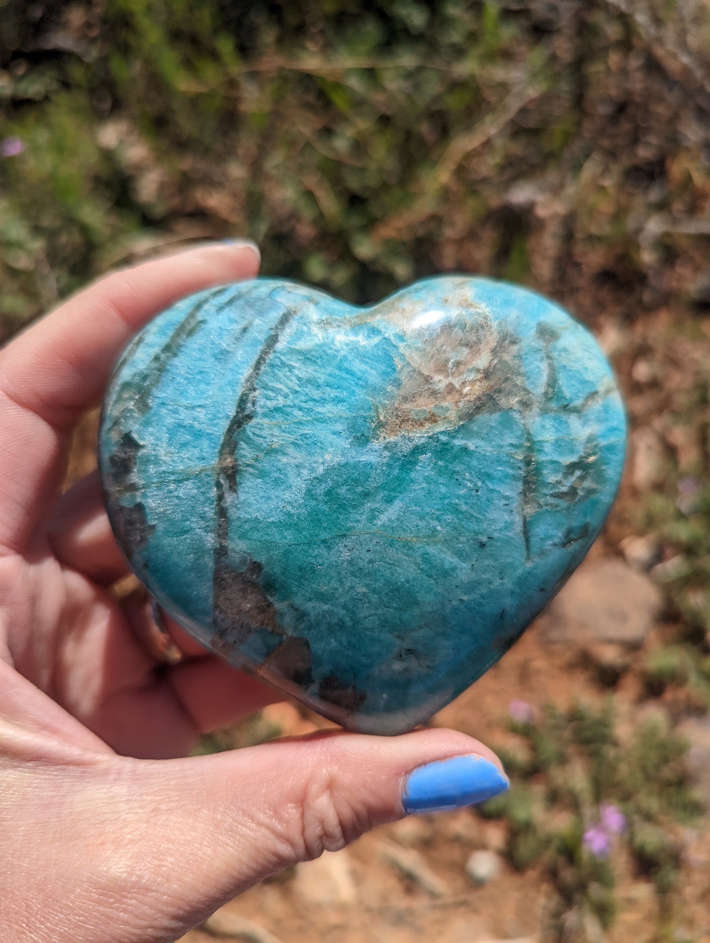 Amazonite heart