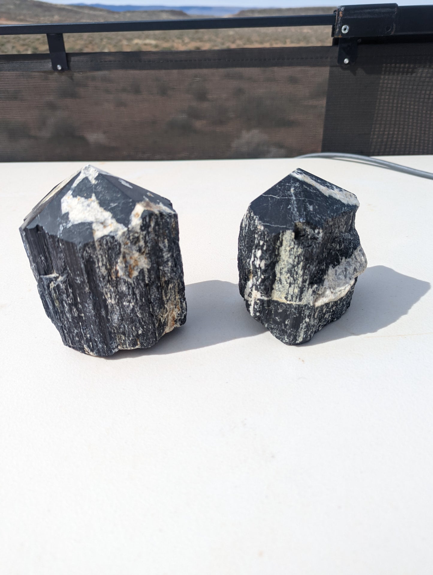 Black tourmaline raw specimen