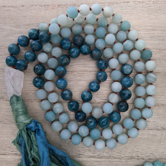 Apatite & Amazonite mala!
