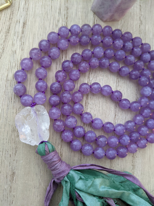 Lavender quartz mala!