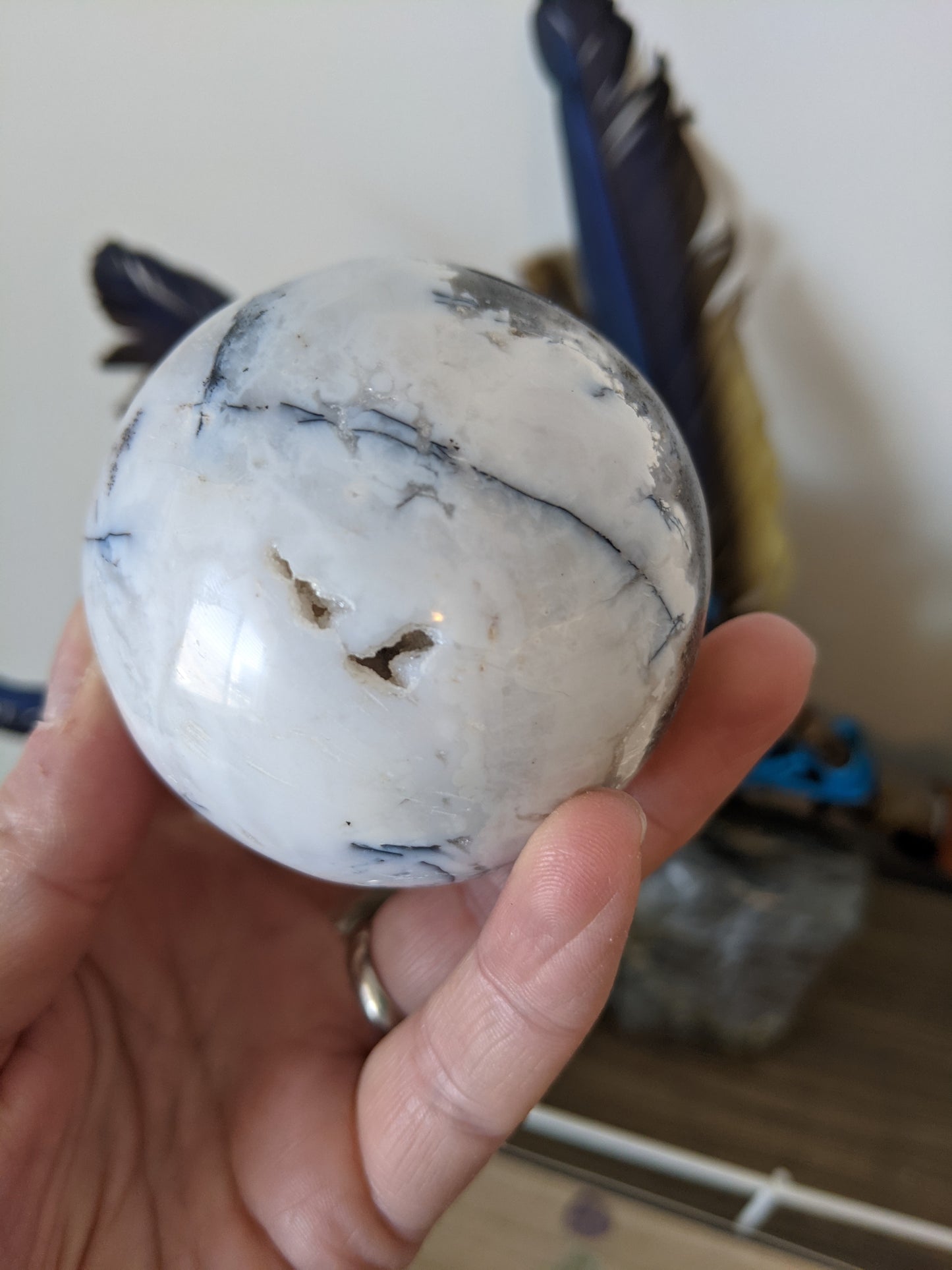 Dendritic agate sphere #2