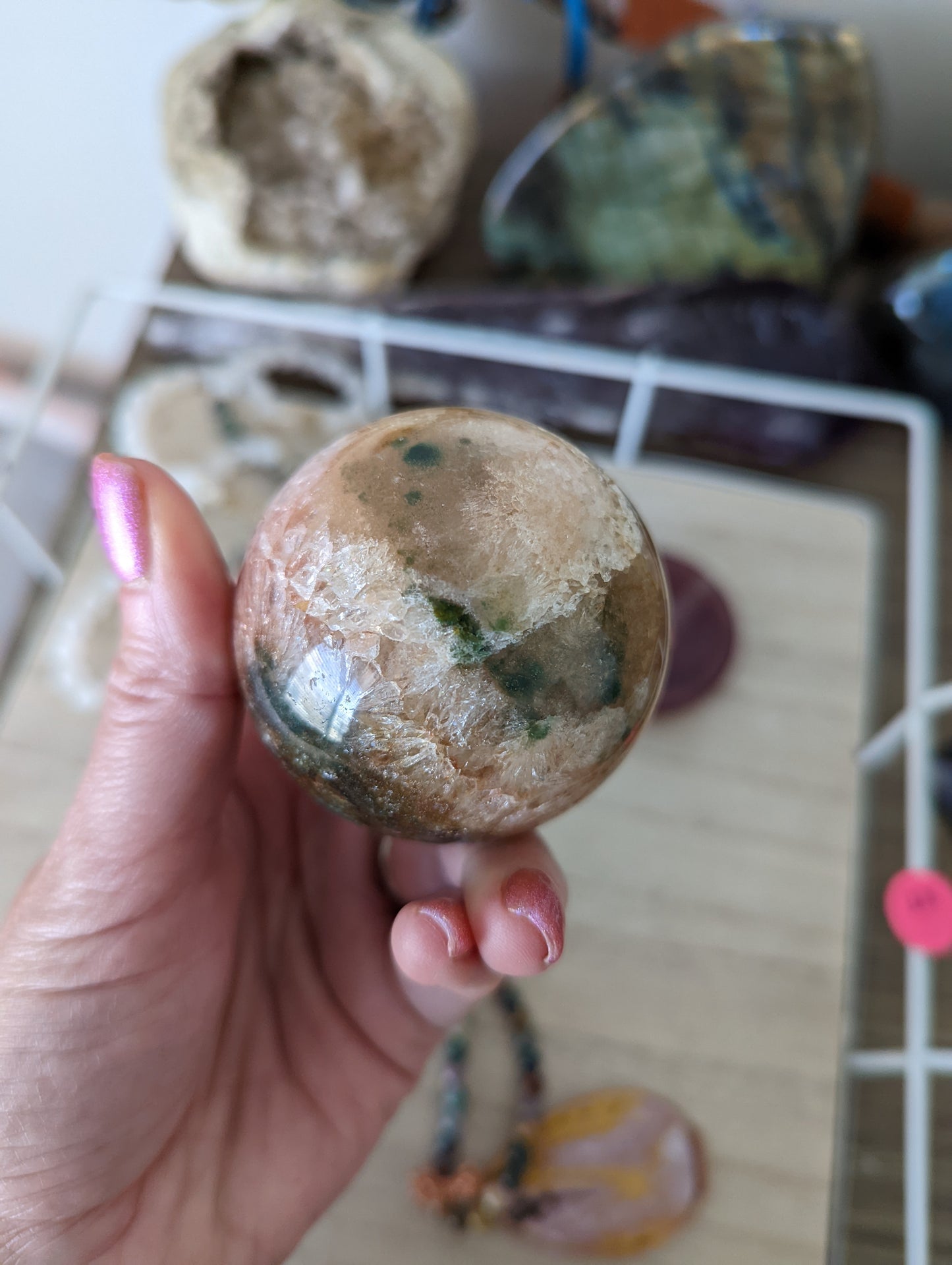 Ocean Jasper sparkly sphere.