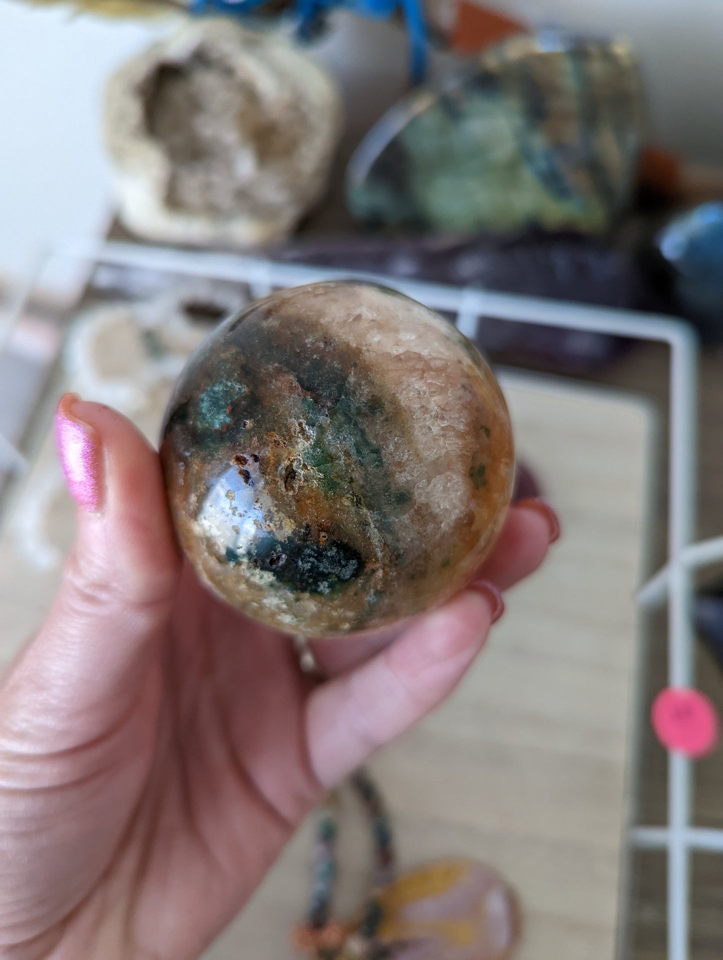 Ocean Jasper sparkly sphere.