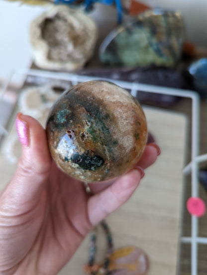 Ocean Jasper sparkly sphere.
