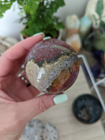Ocean Jasper sphere.