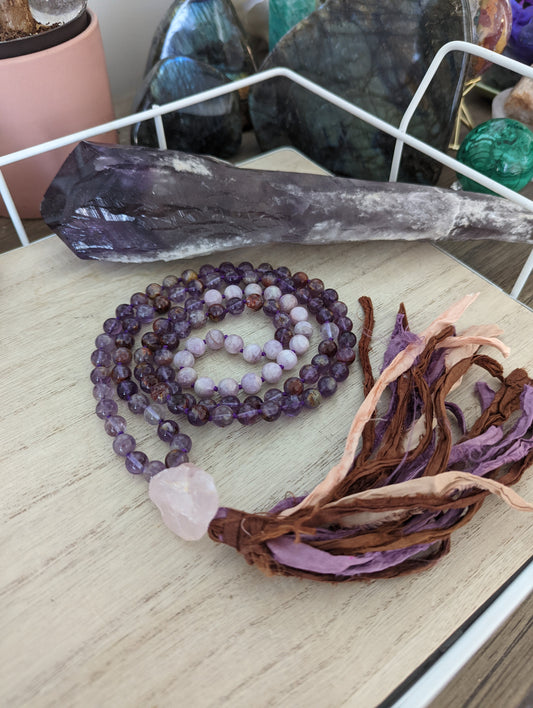 Sacred Seven & Kunzite mala.