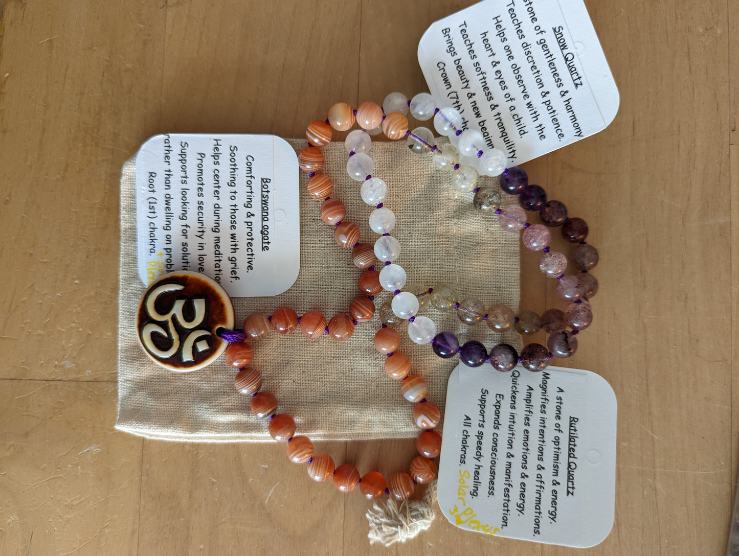 Fire inside Om mini mala