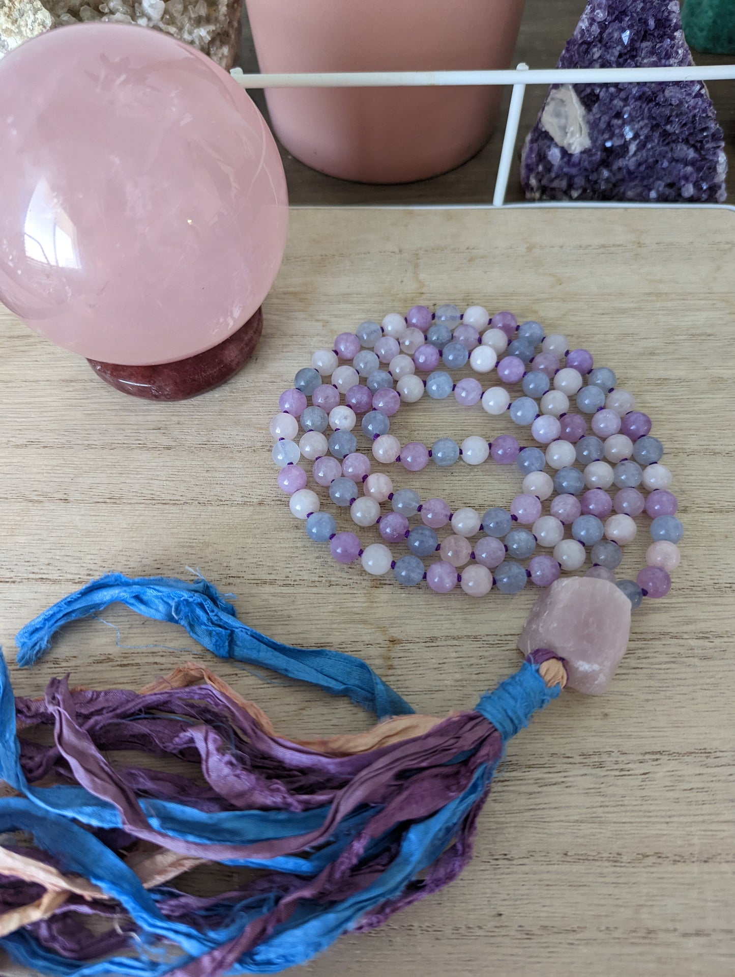 Dreamy Lavender Quartz mala!