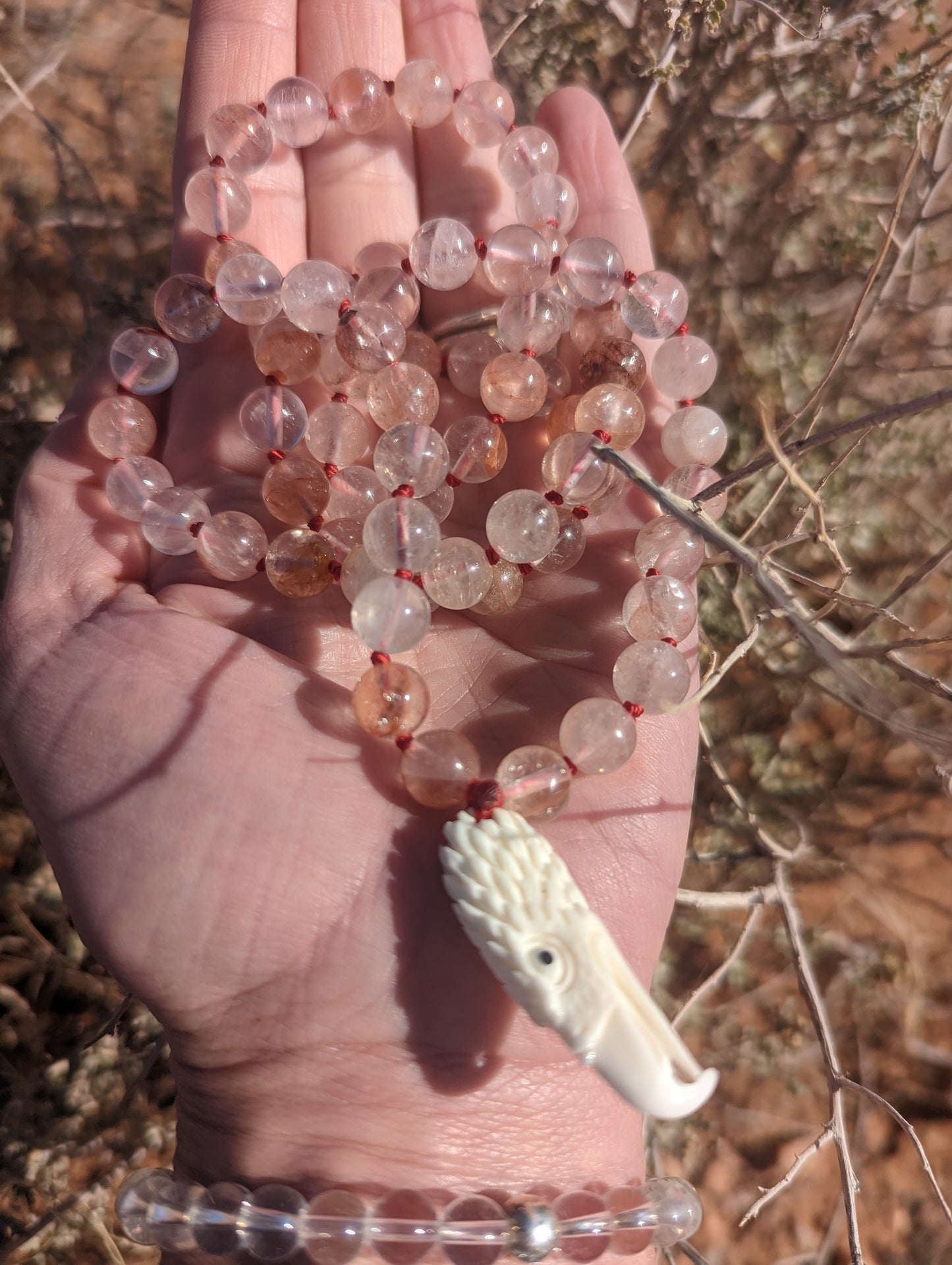 Fire quartz mini mala.