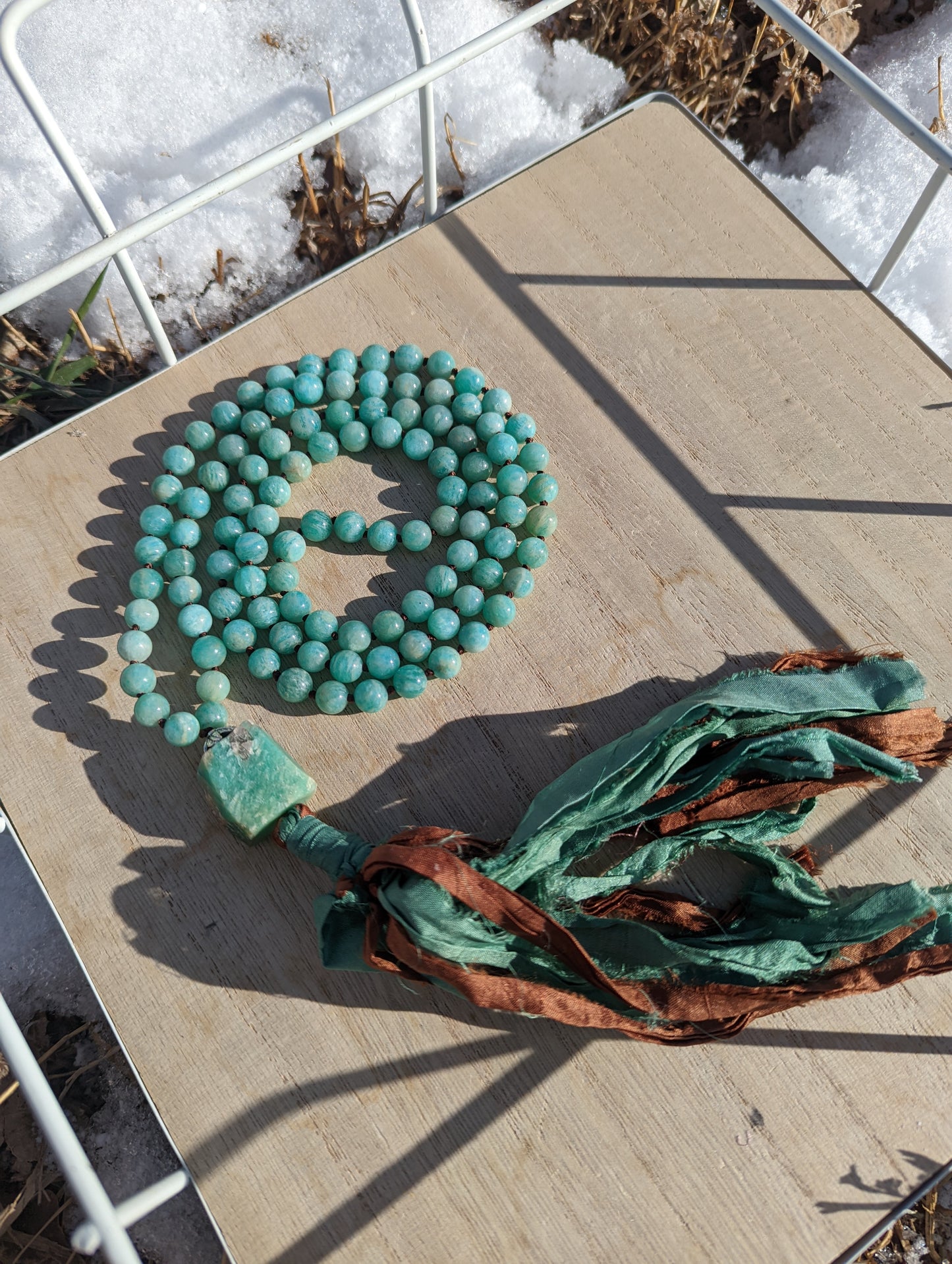 Amazonite 108 bead mala