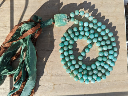Amazonite 108 bead mala