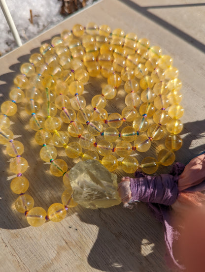 Citrine 108 bead mala