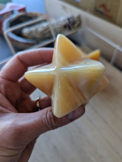 Orange calcite merkaba