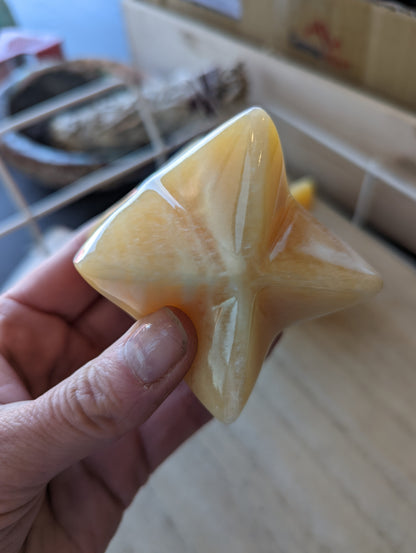Orange calcite merkaba