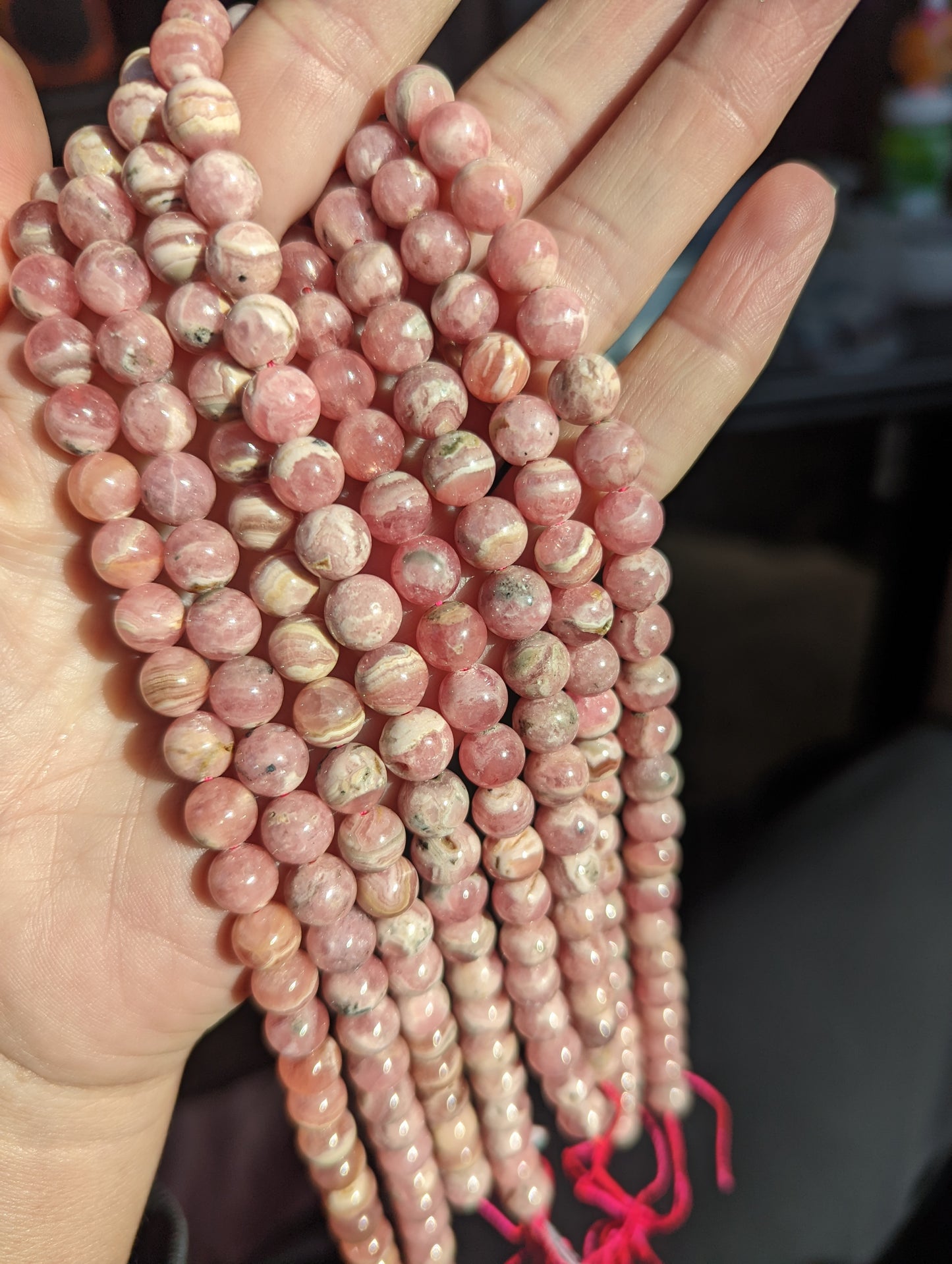 Rhodochrosite bracelet