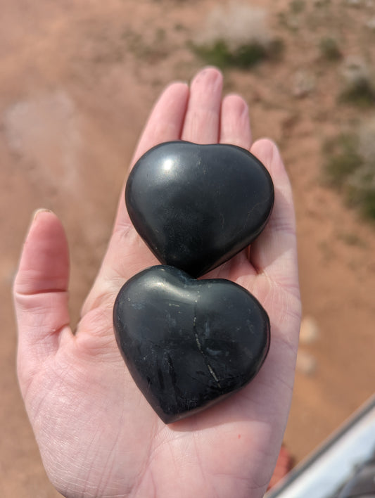 Shungite heart