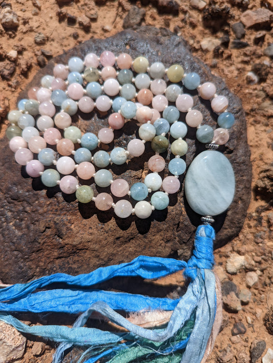 Cotton candy beryl 88 mala.