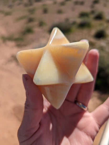 Orange calcite merkaba